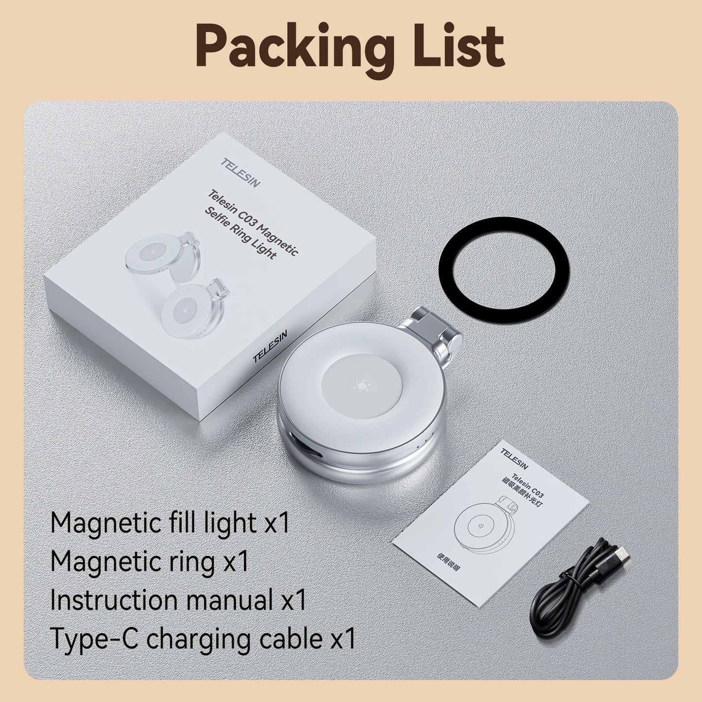 Telesin Magnetic Selfie Fill Light TM